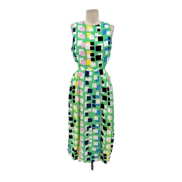 Anthropologie‎ Corey Lynn Calter Midi Dress Abstract Cut Out Green Size Small - Picture 2 of 14